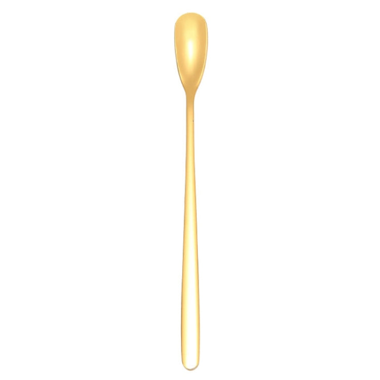15cm 304 Stainless Steel Spoon Coffee Square Head Spoon Long Handle Mixing Spoon, Stainless Steel Color, Titanium Gold, Rose Gold, Titanium Black, Blue, Purple