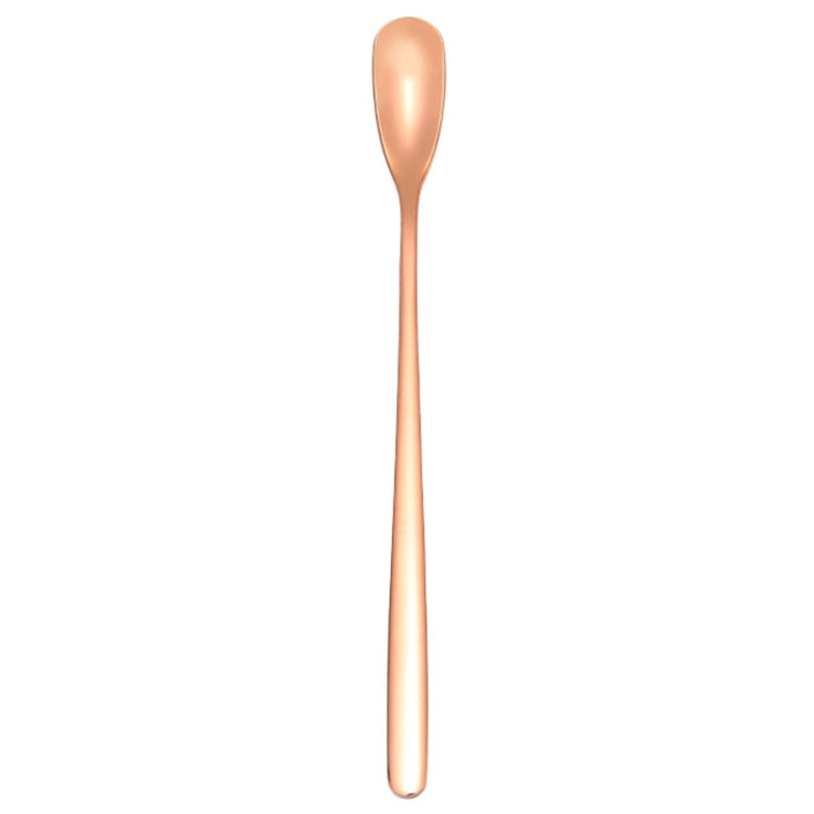 15cm 304 Stainless Steel Spoon Coffee Square Head Spoon Long Handle Mixing Spoon, Stainless Steel Color, Titanium Gold, Rose Gold, Titanium Black, Blue, Purple