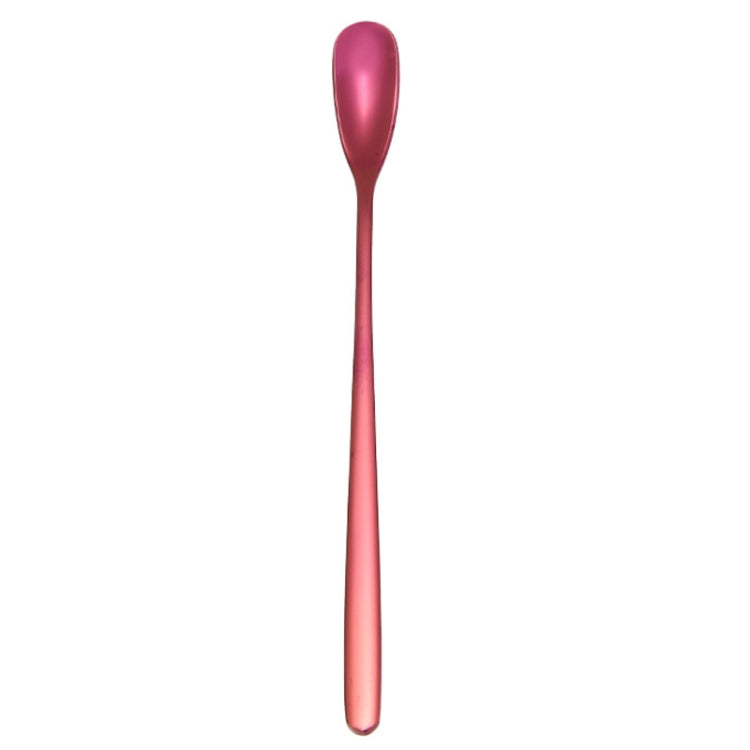 15cm 304 Stainless Steel Spoon Coffee Square Head Spoon Long Handle Mixing Spoon, Stainless Steel Color, Titanium Gold, Rose Gold, Titanium Black, Blue, Purple