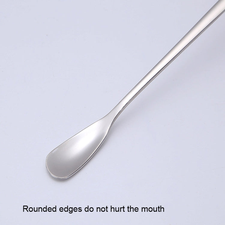 15cm 304 Stainless Steel Spoon Coffee Square Head Spoon Long Handle Mixing Spoon, Stainless Steel Color, Titanium Gold, Rose Gold, Titanium Black, Blue, Purple
