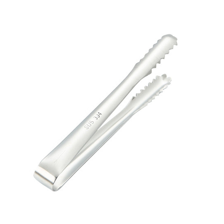 With Teeth Non-Slip Stainless Steel Ice Clip Mirror Polishing Coffee Square Sugar Clip, Stainless Steel Color