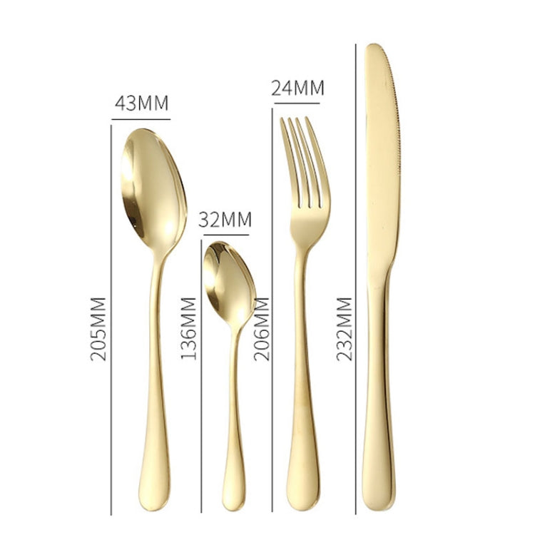 24pcs/set Boxed Stainless Steel Cutlery Knife, Fork and Spoon Cutlery Set, Silver, Gold, Rose Gold, Colorful, Black, Blue, Purple