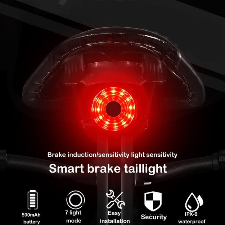 WEST BIKING Bicycle USB Charging Smart Brake Sensor Warning Tail Light
