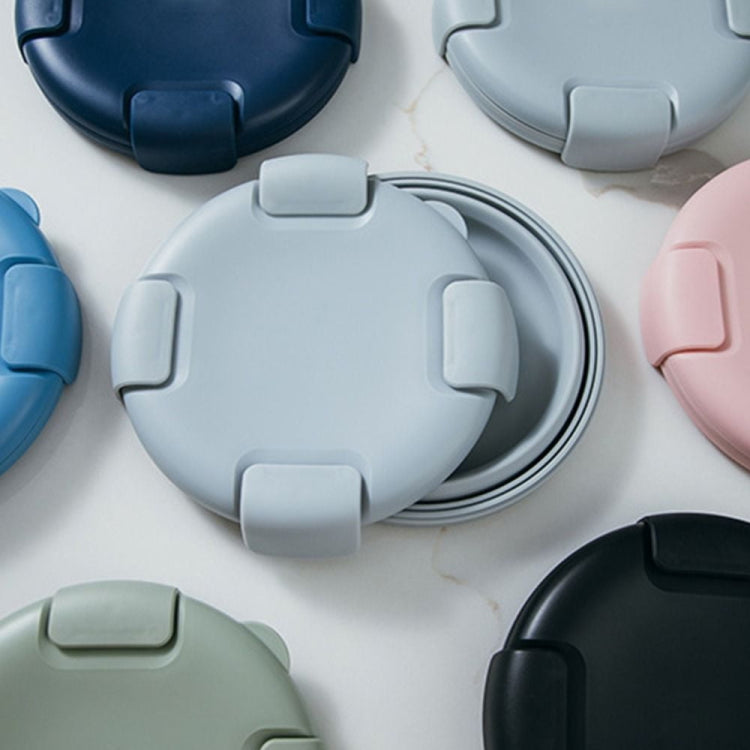 1100ml Silicone Folding Lunch Box Travel Bowl Microwave & Dishwasher Safe, Blue, Pink, Green, Gray, Black