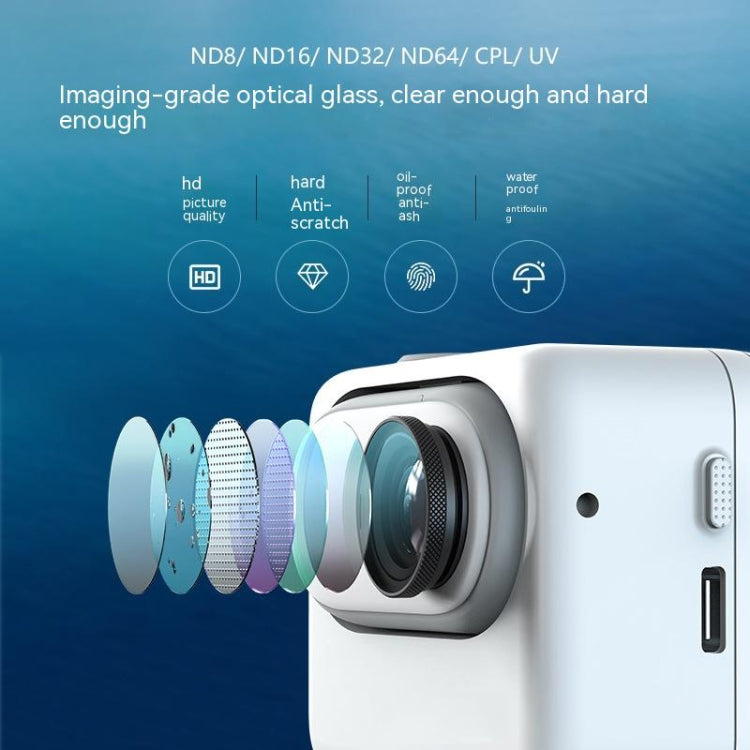 مرشحات عدسة Amagisn لكاميرا Insta360 GO 3 / Go 2، مرشح مقاوم للماء، الأشعة فوق البنفسجية، CPL