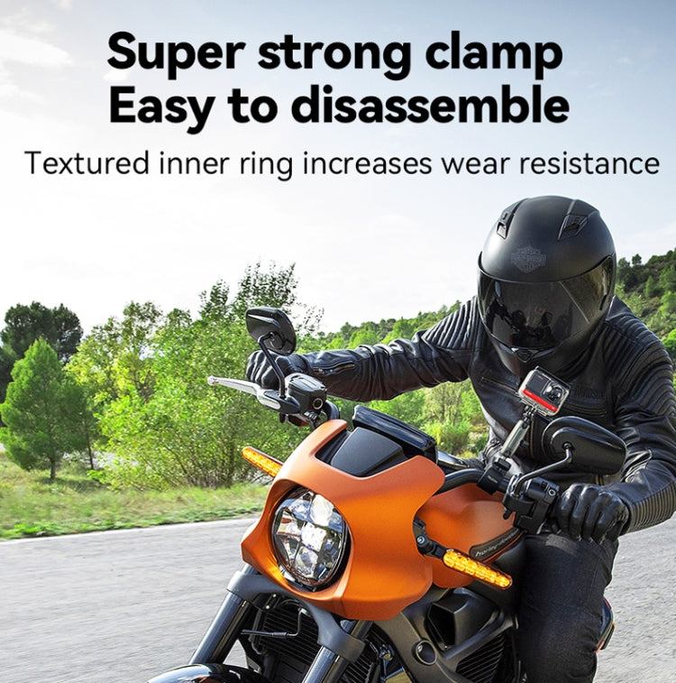 TELESIN Aluminum Alloy Crab Claw Handlebar Tube Clamp For Sports Camera Mobile Phones