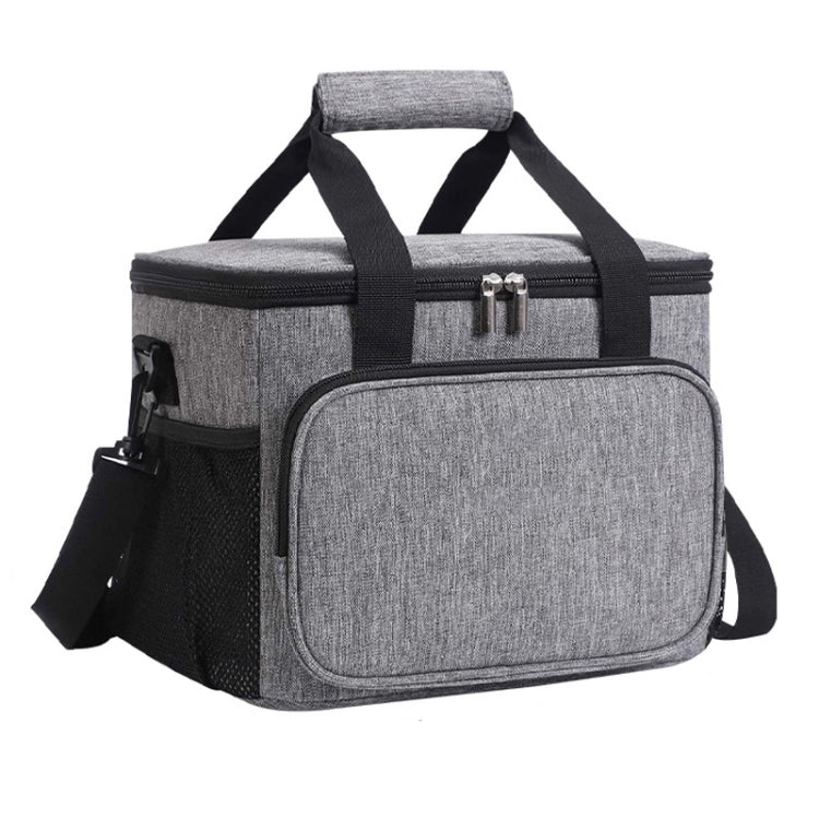 15L Waterproof Oxford Cloth Picnic Bag Outdoor Ice Pack Thickened Portable Insulation Bag, 15L Black, 15L Grey