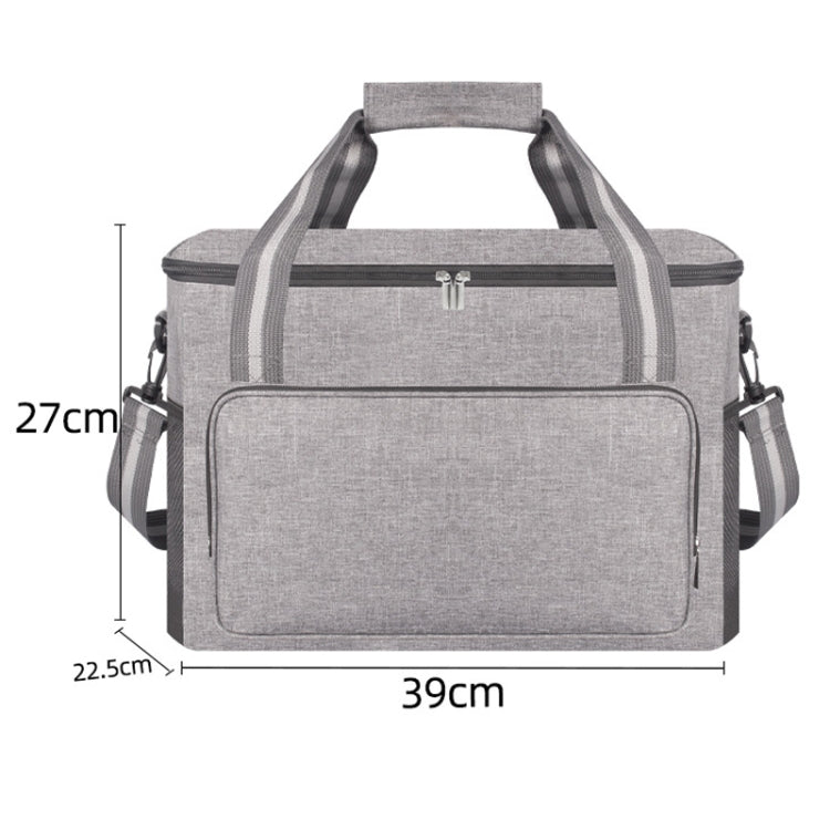 24L Waterproof Oxford Cloth Picnic Bag Outdoor Ice Pack Thickened Portable Insulation Bag, 24L Black, 24L Grey, 24L Navy, 24L Wine Red