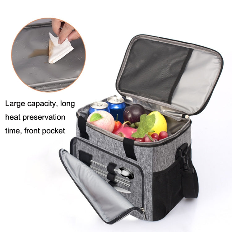 24L Waterproof Oxford Cloth Picnic Bag Outdoor Ice Pack Thickened Portable Insulation Bag, 24L Black, 24L Grey, 24L Navy, 24L Wine Red