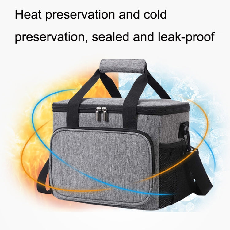 24L Waterproof Oxford Cloth Picnic Bag Outdoor Ice Pack Thickened Portable Insulation Bag, 24L Black, 24L Grey, 24L Navy, 24L Wine Red