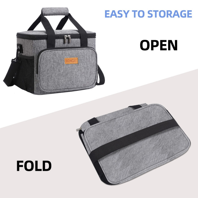 24L Waterproof Oxford Cloth Picnic Bag Outdoor Ice Pack Thickened Portable Insulation Bag, 24L Black, 24L Grey, 24L Navy, 24L Wine Red