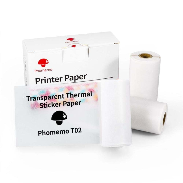 For Phomemo T02 3rolls Bluetooth Printer Thermal Paper Label Paper