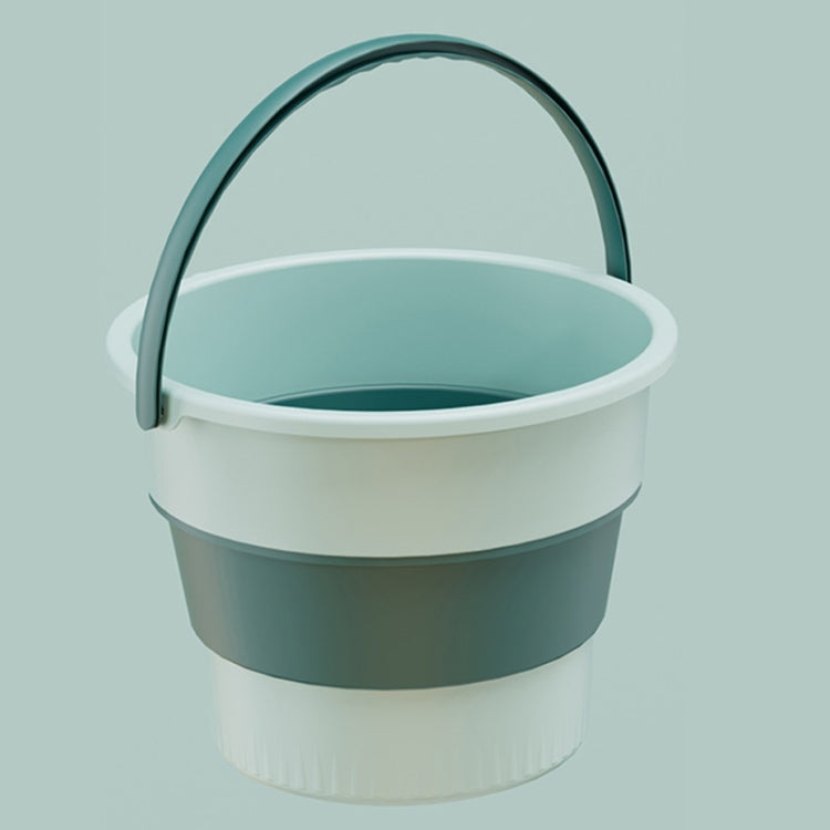 Small 4.6L Folding Thickened Portable Plastic Bucket Outdoor Fishing Barrel Car Travel Wash Barrel