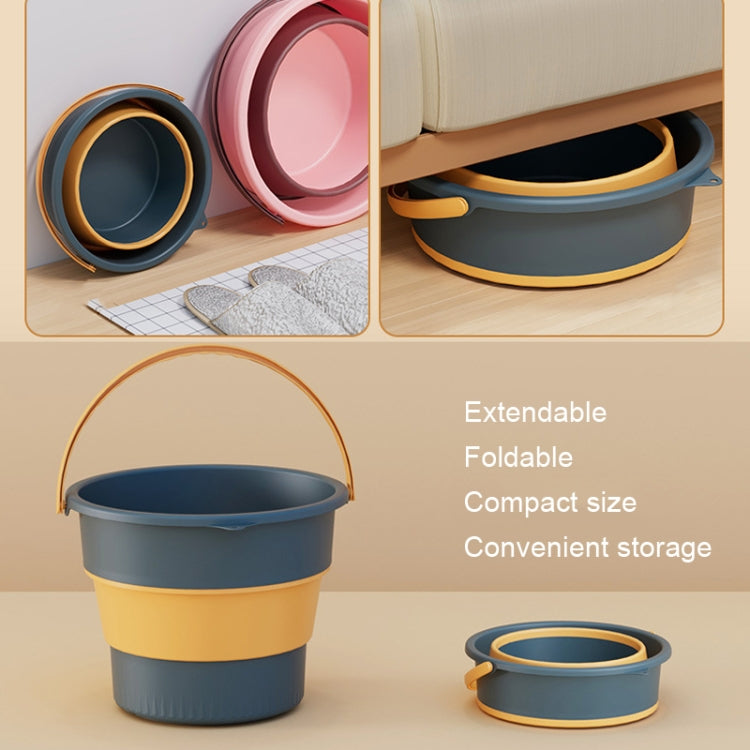 Large 17L Folding Thickened Portable Plastic Bucket Outdoor Fishing Barrel Car Travel Wash Barrel