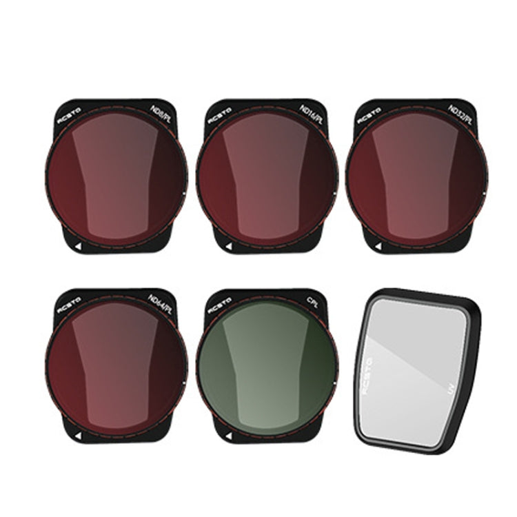 For DJI Air 3 RCSTQ Multi-Layer Coating Waterproof Filter, CPL, UV, ND-PL8, NDL-PL16, ND-PL32, ND-PL64, ND8/16/32/64 4-in-1, ND-PL8/16/32/64 4-in-1, ND4/8/16/32/64+UV+CPL 6 -in-1, ND-PL8/16/32/64 +UV +CPL 6-in-1
