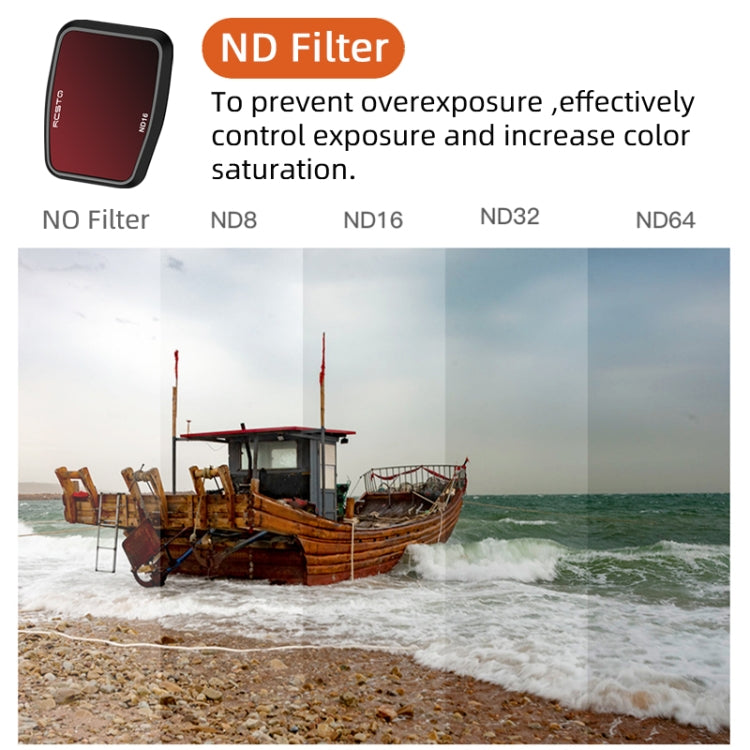 For DJI Air 3 RCSTQ Multi-Layer Coating Waterproof Filter, CPL, UV, ND-PL8, NDL-PL16, ND-PL32, ND-PL64, ND8/16/32/64 4-in-1, ND-PL8/16/32/64 4-in-1, ND4/8/16/32/64+UV+CPL 6 -in-1, ND-PL8/16/32/64 +UV +CPL 6-in-1