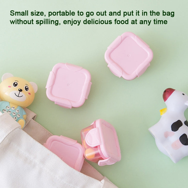 60ml Mini Fresh-Keeping Box Food Grade Thickened Sealed Baby Food Supplement Box, Taro Purple, Bud Green, Girly Pink, Fantastic Blue, Ivory White, Transparent Black Belt, Yellow