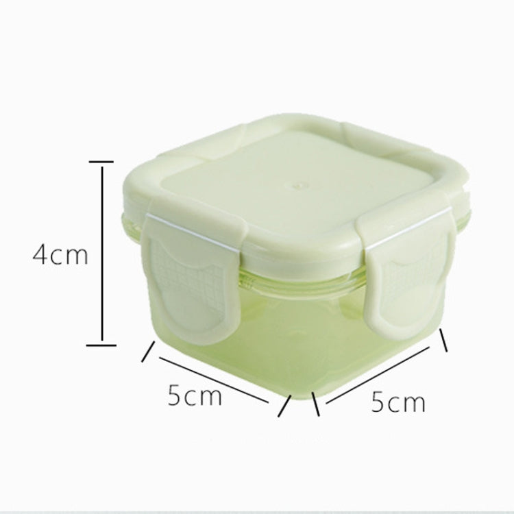 60ml Mini Fresh-Keeping Box Food Grade Thickened Sealed Baby Food Supplement Box, Taro Purple, Bud Green, Girly Pink, Fantastic Blue, Ivory White, Transparent Black Belt, Yellow