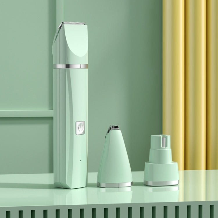 Pet Shaver Cat Dog Paw Hair Clipper Electric Fader, 2 in 1 Green, 3 in 1 Green, 4 in 1 Green, 2 in 1 White, 3 in 1 White, 4 in 1 White, Single Head