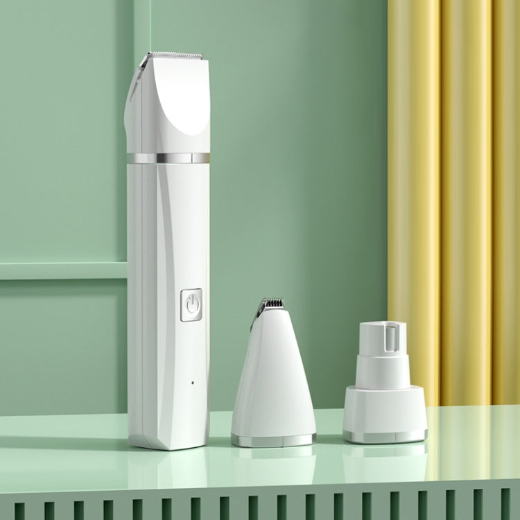 Pet Shaver Cat Dog Paw Hair Clipper Electric Fader, 2 in 1 Green, 3 in 1 Green, 4 in 1 Green, 2 in 1 White, 3 in 1 White, 4 in 1 White, Single Head