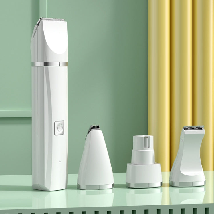 Pet Shaver Cat Dog Paw Hair Clipper Electric Fader, 2 in 1 Green, 3 in 1 Green, 4 in 1 Green, 2 in 1 White, 3 in 1 White, 4 in 1 White, Single Head