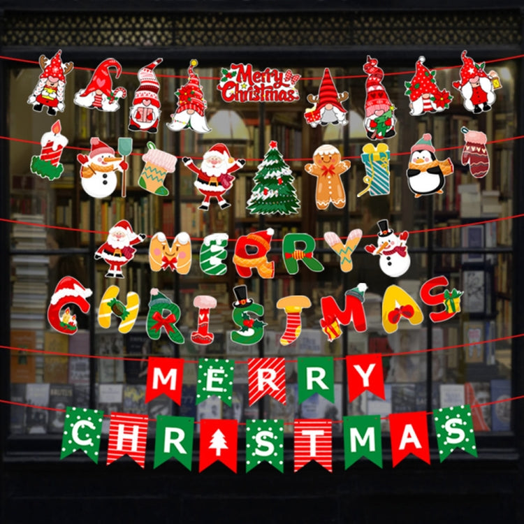 Christmas Alphabet Pull Flag Holiday Party Venue Decoration, HL024, HL025, HL026