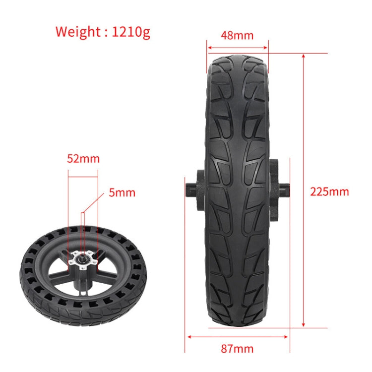 For Xiaomi M365 Electric Scooter 8.5-inch Rear Wheel Solid Shock-absorbing Honeycomb Tire with Hub