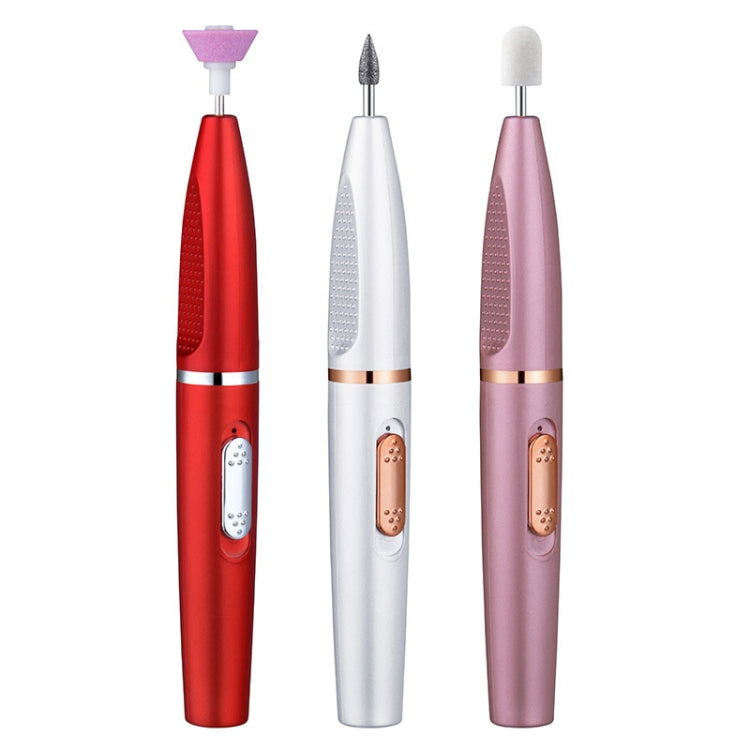 Electrical Nail Polisher Multifunctional Nail Polish Remover Pen Nail Sharpener, Red, Rose Gold, Pearl White