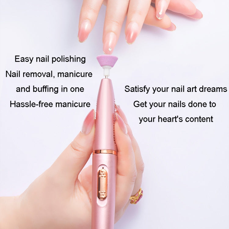 Electrical Nail Polisher Multifunctional Nail Polish Remover Pen Nail Sharpener, Red, Rose Gold, Pearl White