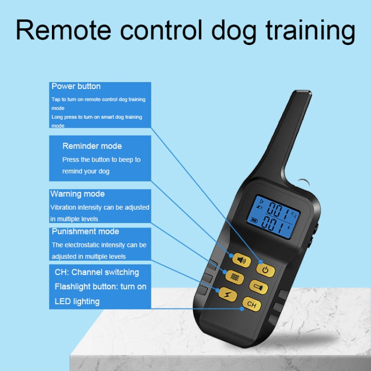 Pet Smart Electric Shock Training Waterproof Collar Dog Training Device, Receiver + Yellow Remote, Receiver + Red Remote, Only Receiver