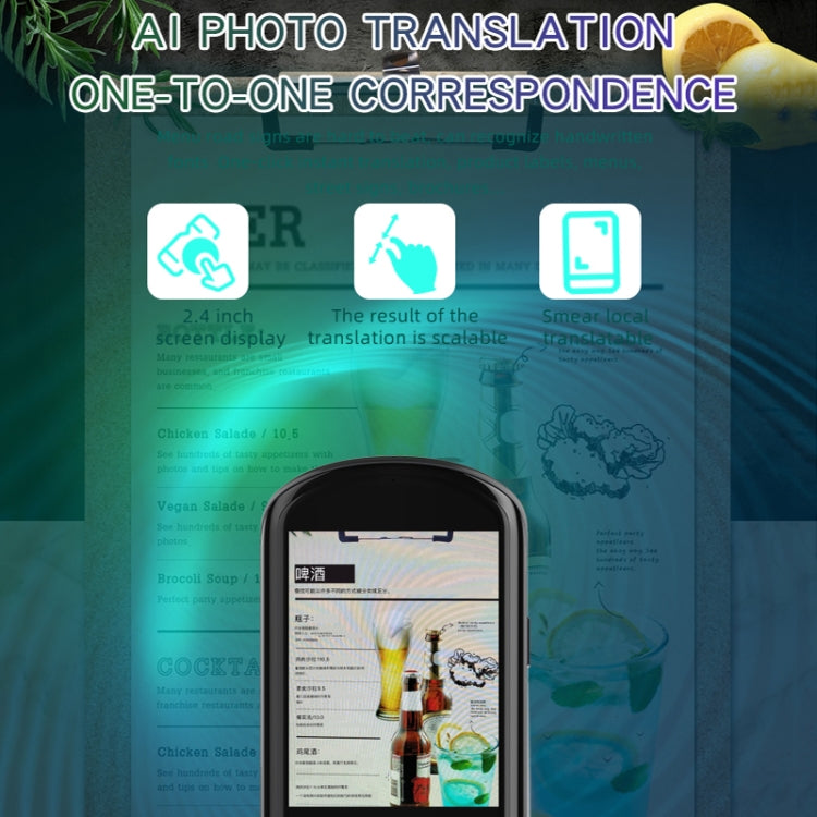 2.88-inch HD Screen WiFi Translator 139 Languages Voice Translator Photo Recording Translator Pen