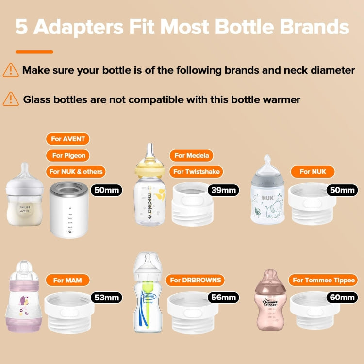 Baby Bottle Warmer 10000mAh USB Rechargeable Heater With 2 Adapter