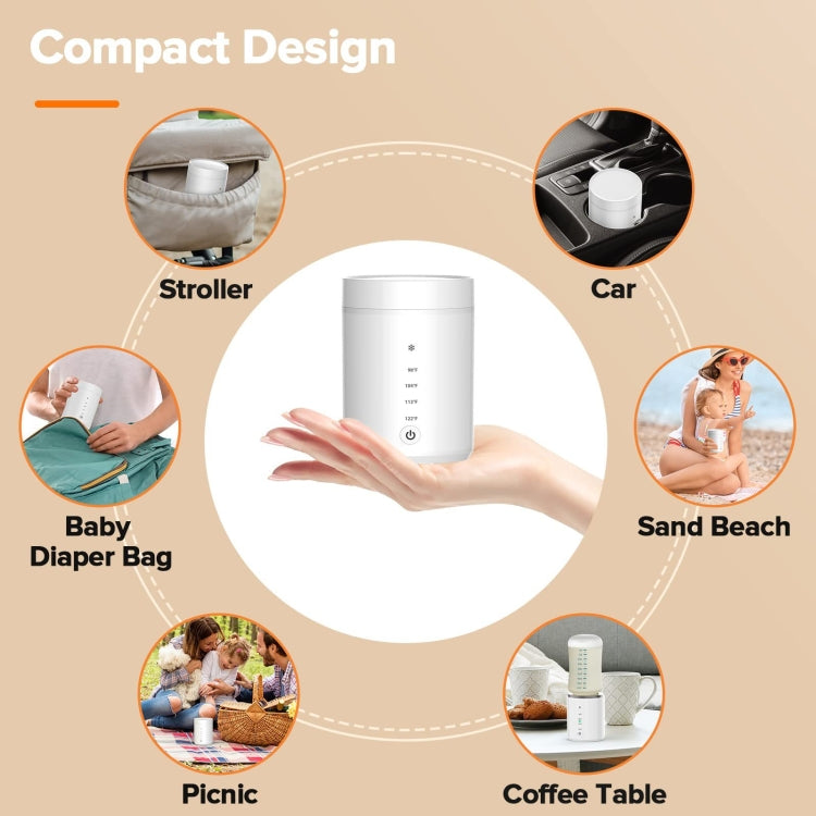Baby Bottle Warmer 10000mAh USB Rechargeable Heater With 2 Adapter