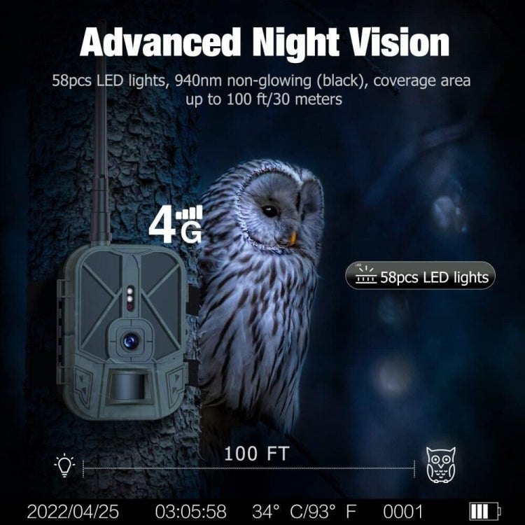 4K 4G Outdoor Track Camera Remote Mobile Phone Control To View Photos / Video At Any Time