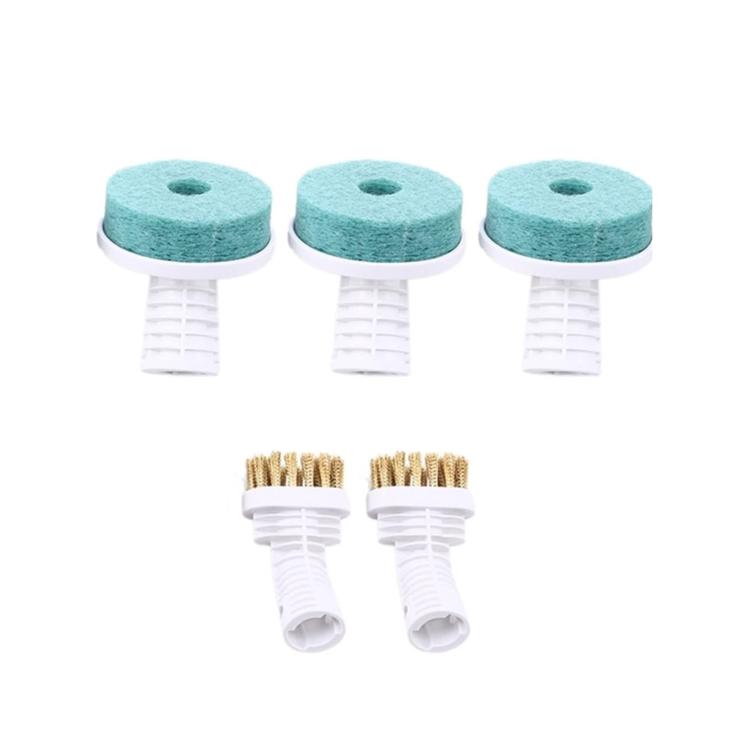 For Xiaomi Youpin Deerma DEM-ZQ610 Cleaning Machine Accessories Set, 2 Copper Wire Brushes + 3 Cleaning Heads