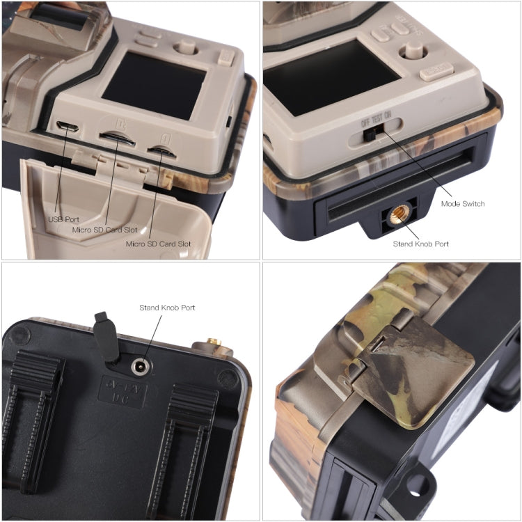 20MP 2K Wildlife Hunting Trail Camera Photo Traps Night Vision 4G SMS MMS SMTP Cellular Surveillance Camera