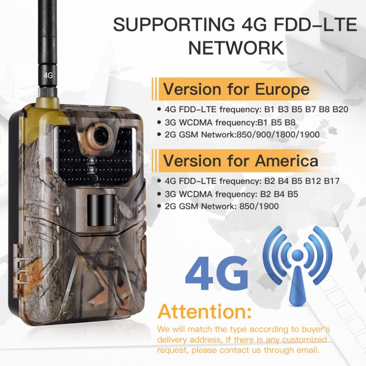20MP 2K Wildlife Hunting Trail Camera Photo Traps Night Vision 4G SMS MMS SMTP Cellular Surveillance Camera