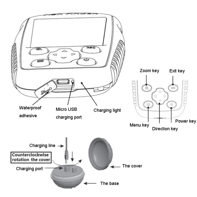 Wireless Ultrasonic Fish Finder Sonar Underwater Visual HD Angler Detector