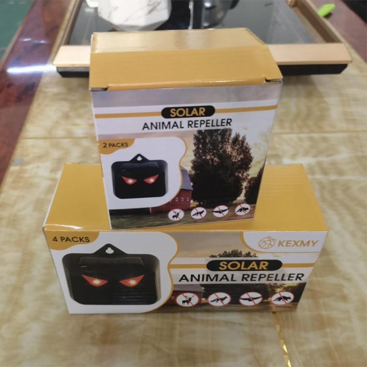 4pcs /Box Solar Animal Repeller Waterproof Animal Deterrent with Red LED Light, 209A 4pcs /Box