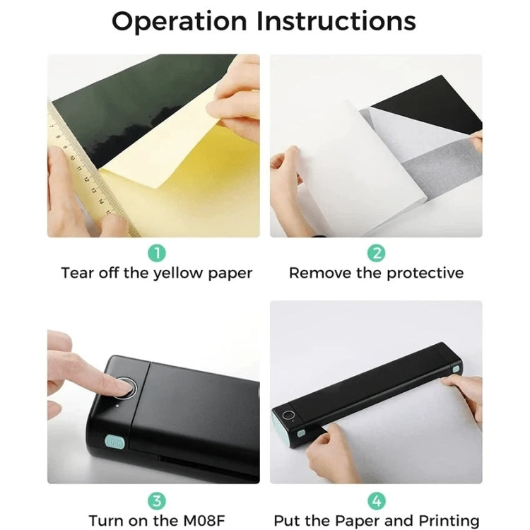 For Phomemo M08F / TP81 100sheets /Pack A4 Tattoo Transfer Paper Compatible For MR.IN Brother Pocket Jet / MT800