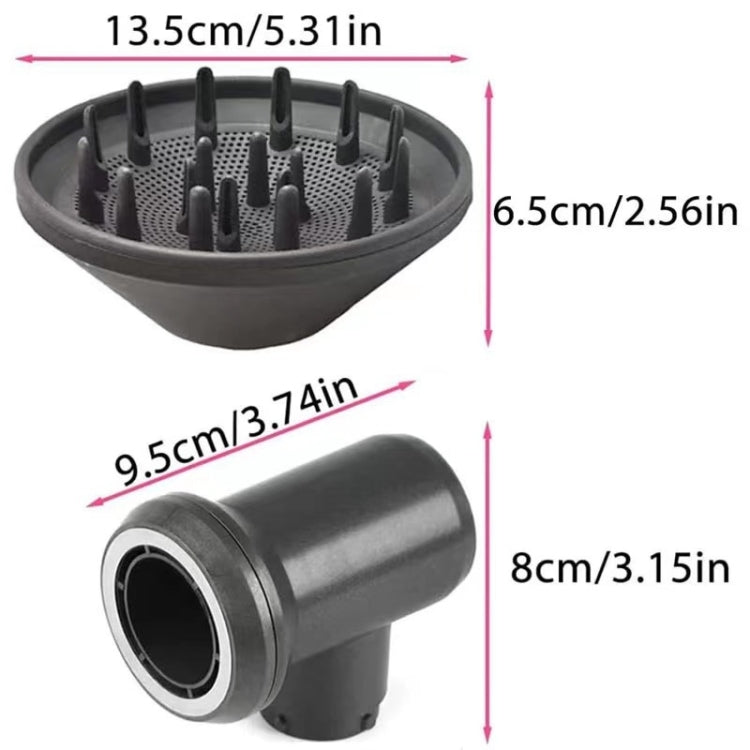 For Dyson Hair Dryer Airwarp Diffusion Nozzle Attachment, Clean Brush Kit, Anti Lifting Kit, Professional Style Kit
