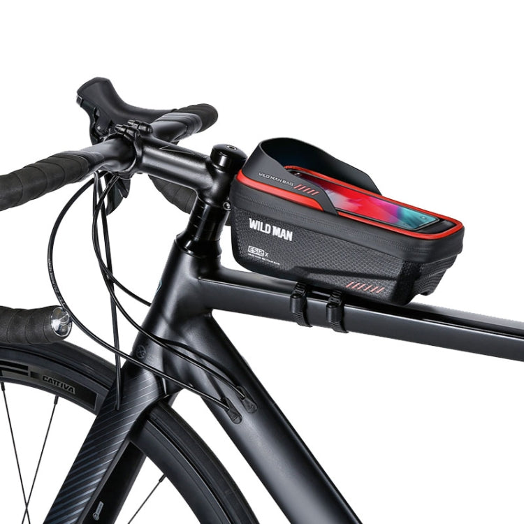 WILD MAN ES12X 1LEVA Hard Shell Bicycle Bag Cycling Phone Touch Screen Front Beam Bag