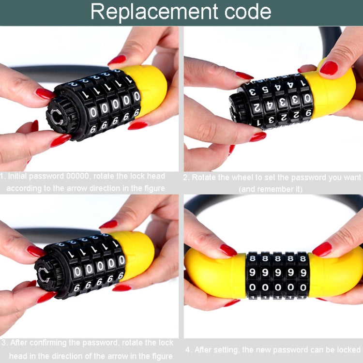 Bicycle And Electrical Vehicle 5-Digit Combination Lock Safety Anti-Theft Cycling Lock