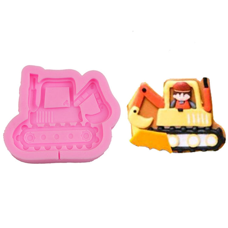 Cartoon Construction Site Tools Engineering Car Cake Decoration Molds, MK-3055 (Pink), MK-3055 (Light Gray), MK-3056 (Pink), MK-3056 (Light Gray), MK-3057 (Pink), MK-3057 (Light Gray), MK-3058 (Pink), MK-3058 (Light Gray)