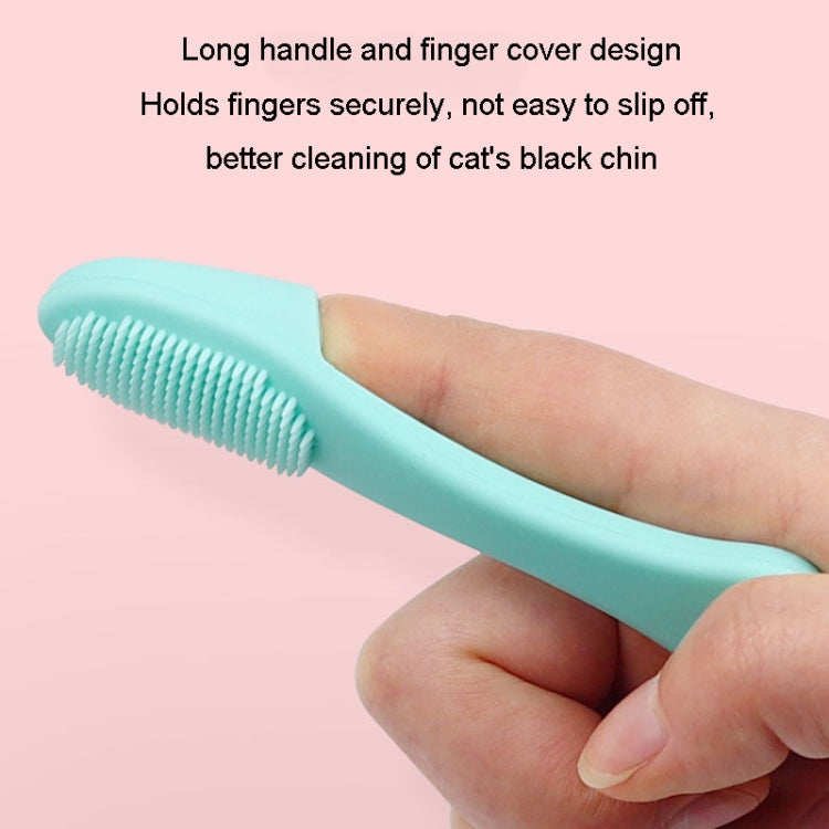 Pet Cats Dog Cleaning Comb Chin Teeth Cleaning Brush Silicone Brush, Green, Purple, Pink