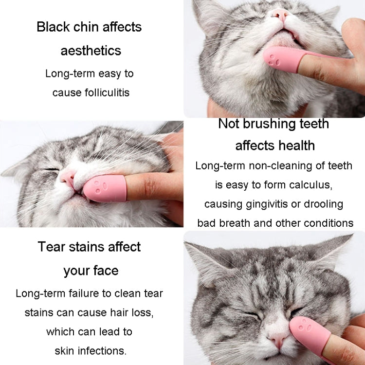 Pet Cats Dog Cleaning Comb Chin Teeth Cleaning Brush Silicone Brush, Green, Purple, Pink