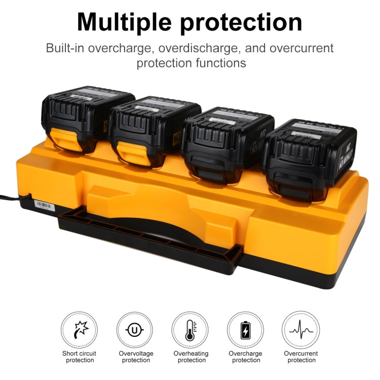 DCB104 Portable Fast Charger 12V-20V Electric Tool Lithium Battery Charger, For Dewalt DCB127 / DCB200 / DCB205 / DCB206, US, EU, UK, AU