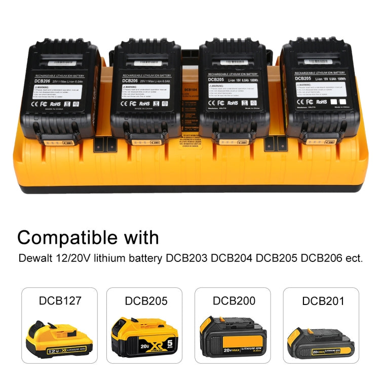 DCB104 Portable Fast Charger 12V-20V Electric Tool Lithium Battery Charger, For Dewalt DCB127 / DCB200 / DCB205 / DCB206, US, EU, UK, AU