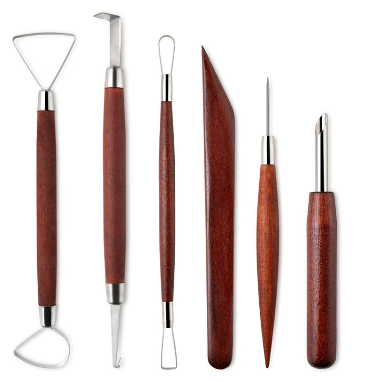 8-in-1 Wooden Handle Pottery Clay Tool set Ceramic Trimming Carving Knife