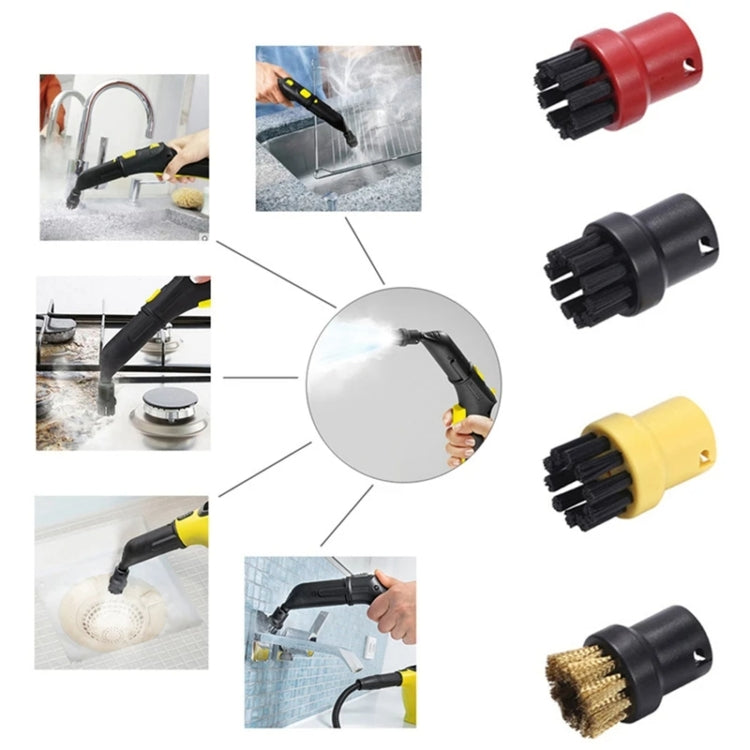 Steam Brush Heads Steamer Accessories For Karcher SC1 / SC2 / SC3 / SC4 / SC5, Copper Brush, Black, Yellow, Red